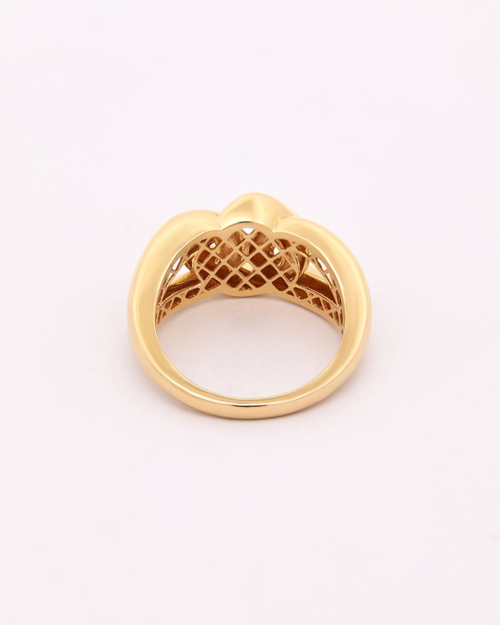 18K Gold Interlocking Chain Ring – 5Gram