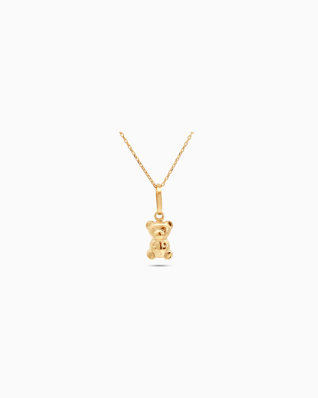 18K Gold Mini Teddy Pendant