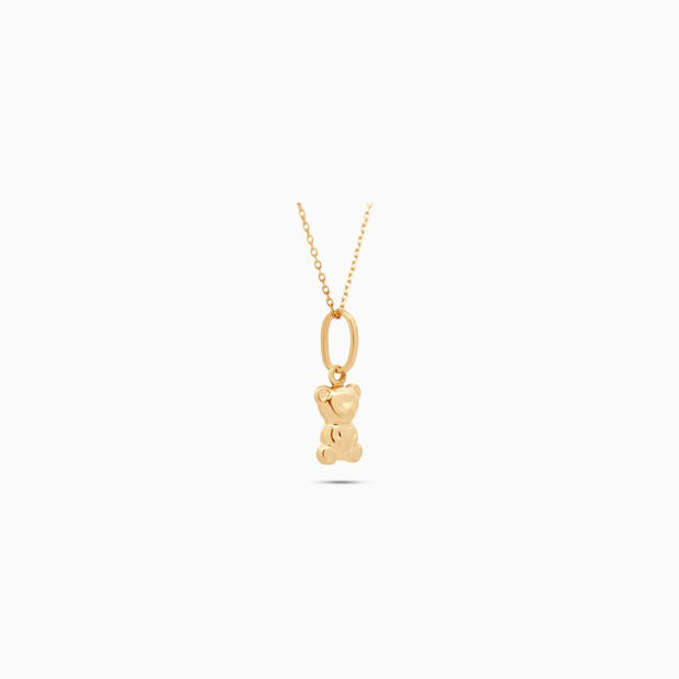 18K Gold Mini Teddy Pendant