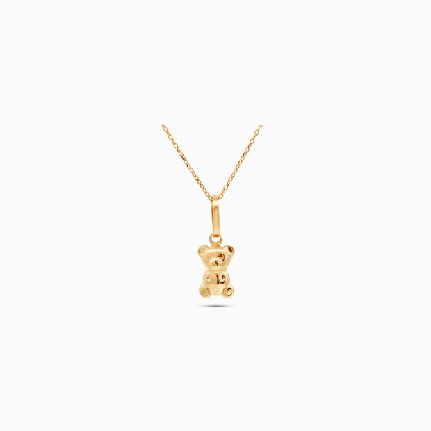 18K Gold Mini Teddy Pendant