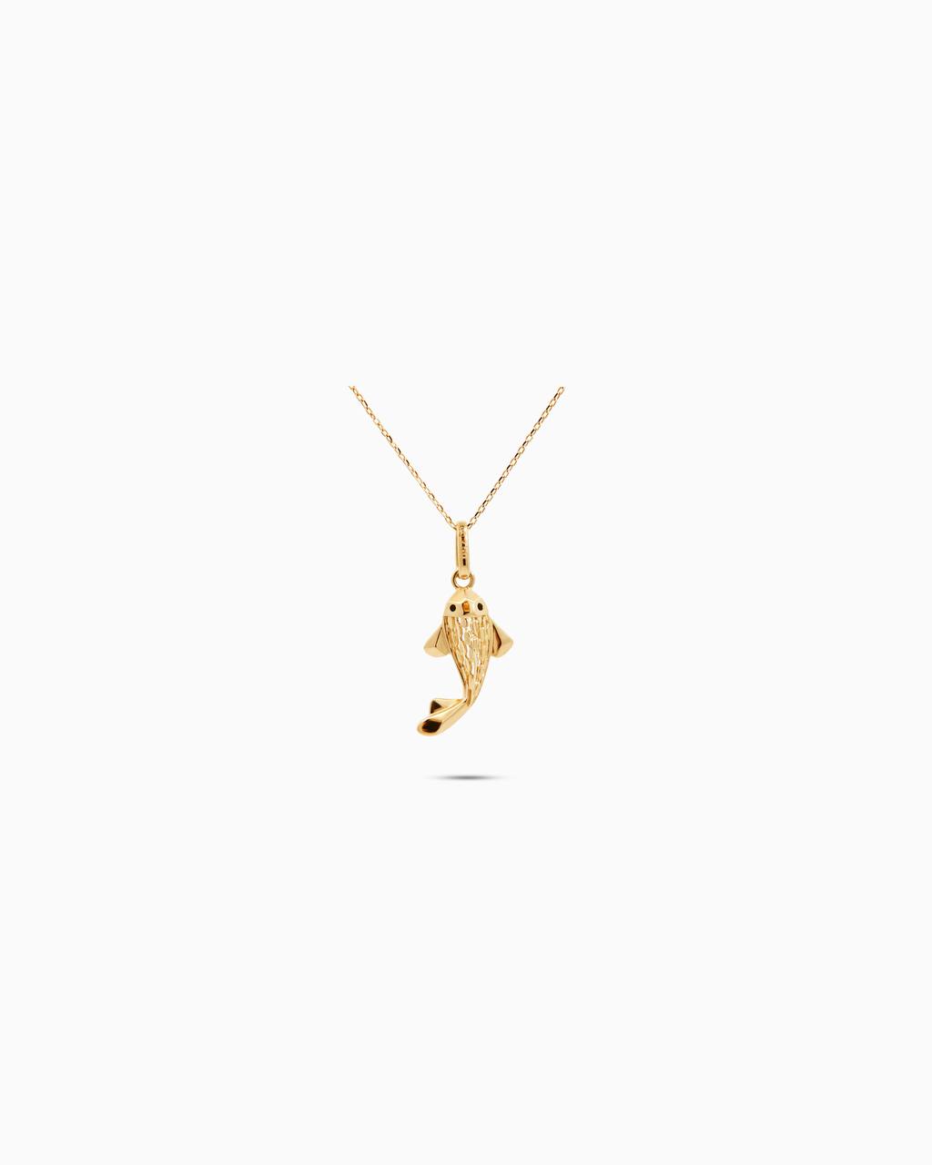18K Gold Koi Fish Pendant