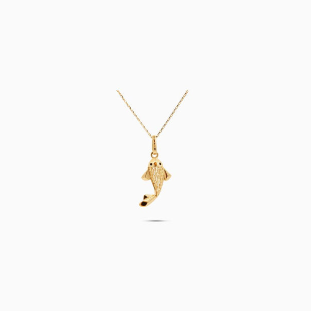 18K Gold Koi Fish Pendant