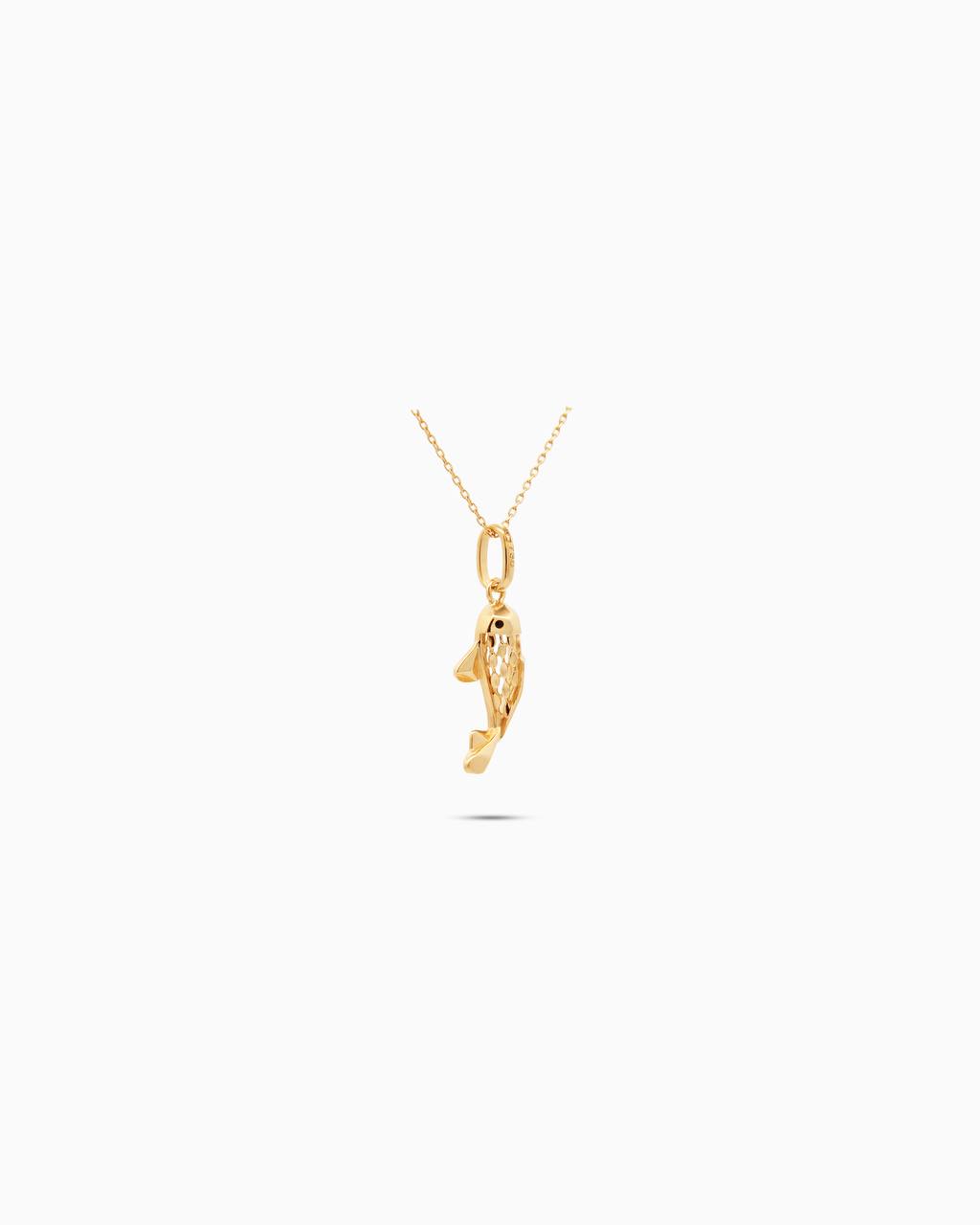 18K Gold Koi Fish Pendant